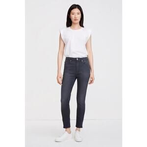 7 For All Mankind B(AIR) DENIM HIGH WAIST ANKLE SKINNY IN EVENING GREY // 26